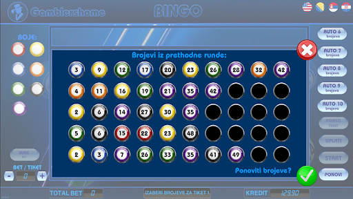 Gamblershome Bingo Screen 2