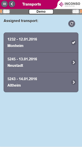 Android application inconsoPOD screenshort