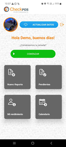 Android application CheckPOS Performance screenshort