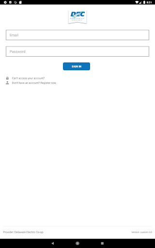Screenshot of DEC Connect