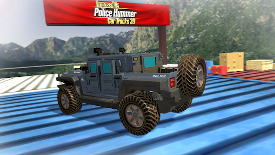 Impossible Police Hummer Car Tracks 3D MOD APK (Unlimited Money) 3