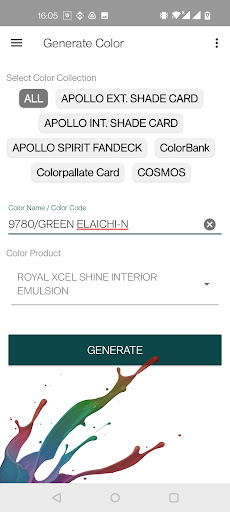 ColorGen - Apollo Screen 2
