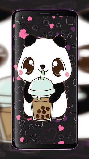 Cute Cartoon Panda Wallpaper Screen 2