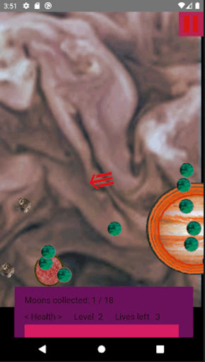 Android application Jupiter's Moons screenshort