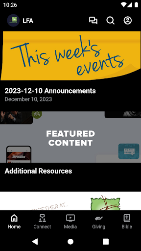Android application Living Faith Alliance screenshort