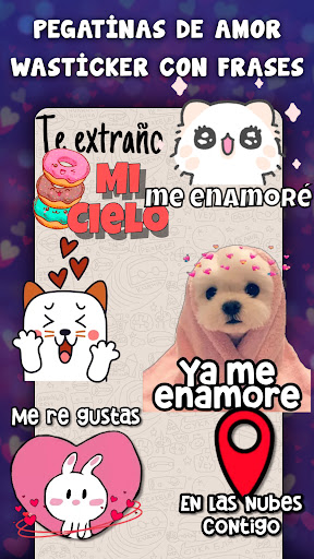 Android application Pegatinas de amor para Whatsap screenshort