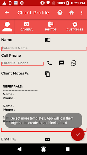 Client Record-Customer CRM App Screen 2