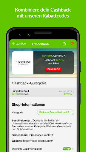 Bestshopping Cashback Screen 2