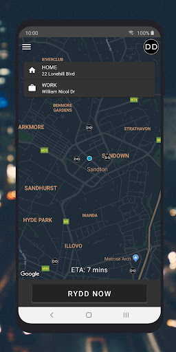 Android application RYDD screenshort