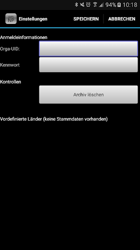 Android application om NaPaCheck screenshort