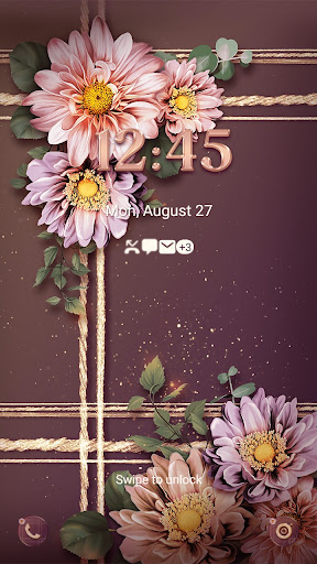 Line and Flower - Wallpaper Screen 2