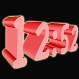 3D Red Digital Clock icon