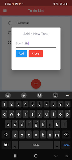 Simple Task Manager Screen 2