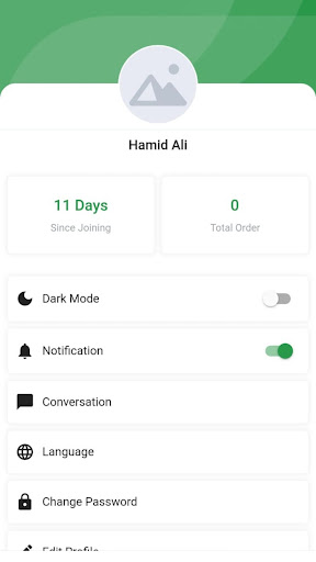 Android application Order Noow Rider screenshort