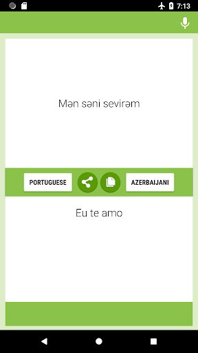 Portuguese-Azerbaijani Transla Screen 2