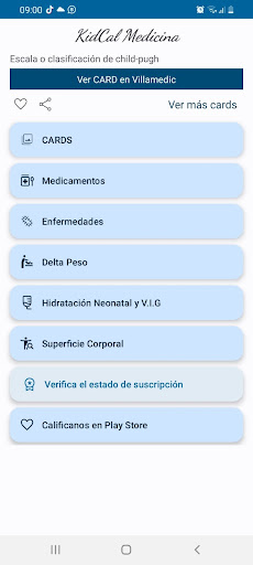 Android application KidCal Medicina screenshort