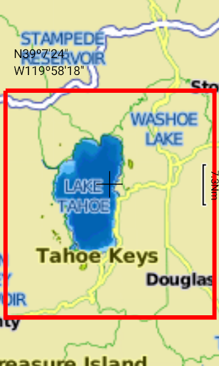 Screenshot of Lake Tahoe California GPS Maps