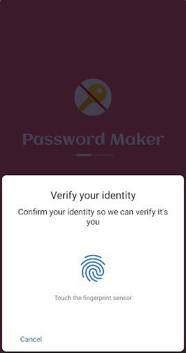 Basic Password Saver Screen 2