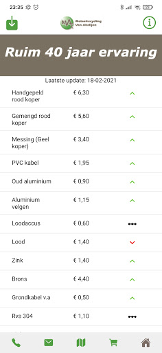 Android application Metaalrecycling van Akelijen screenshort
