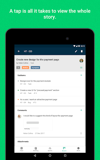 Screenshot of Zoho Sprints