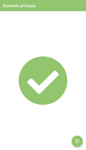 Android application Kontrola pristopa screenshort