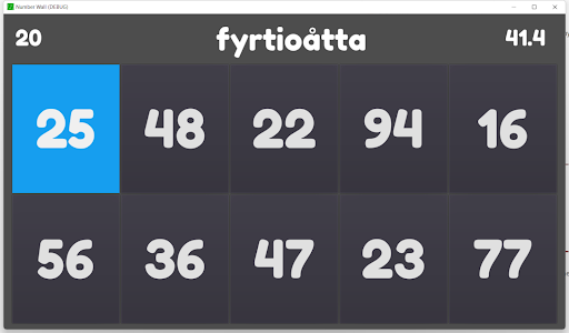 NumberWall Screen 2