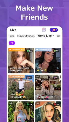 Android application HiChat - Meet new people screenshort