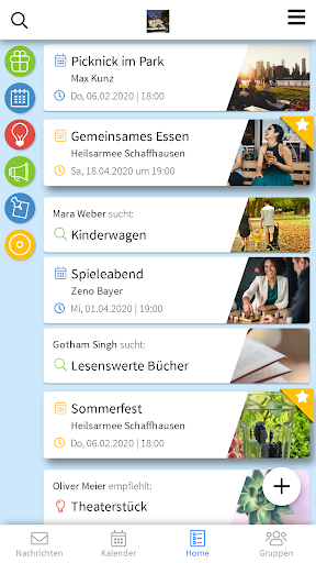 Android application Heilsarmee Schaffhausen screenshort