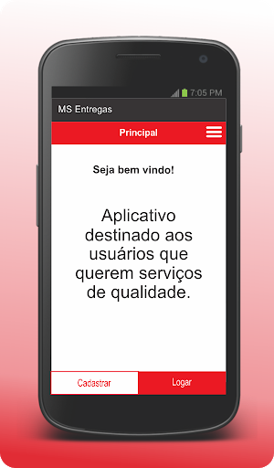Android application MS Entregas - Cliente screenshort