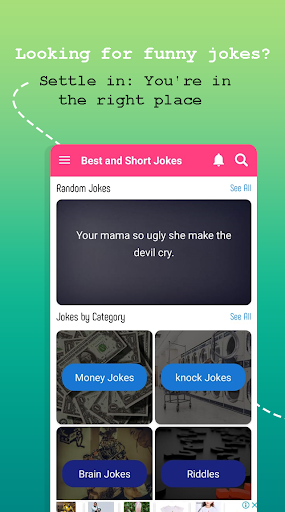 Android application Best And Short Jokes screenshort