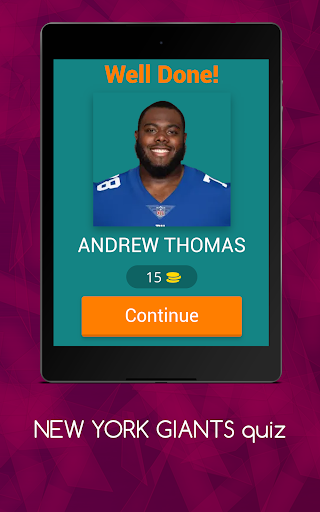 NEW YORK GIANTS quiz Guess the Player