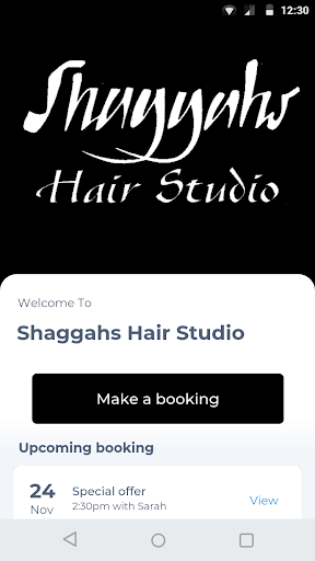 Android application Shaggahs Hair Studio screenshort
