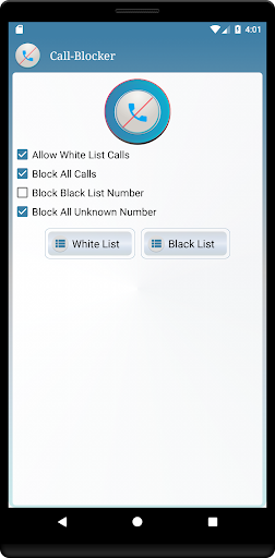 Call Blocker:Unknown,White,All Screen 3
