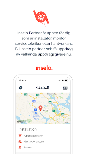 Android application Inselo Partner screenshort