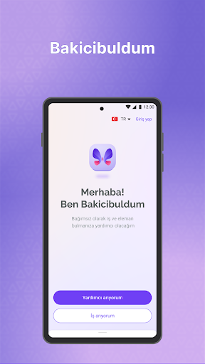 Android application İş, ek iş: Bakicibuldum screenshort