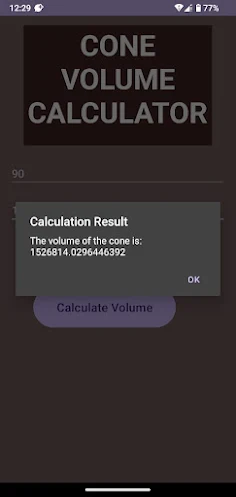 Cone Volume Calculator - Screenshot 3
