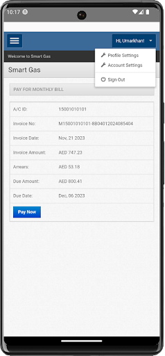 SmartGas Customers Screen 3