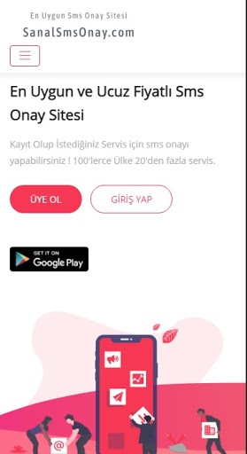 Android application Sanal Sms Onay - Sanal Numara screenshort