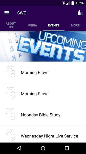 Suwanee Worship Center App Screen 3