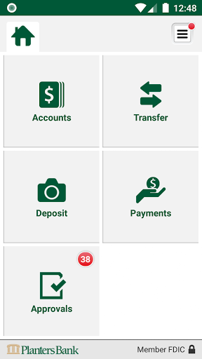Planters Bank Business Mobile Screen 3