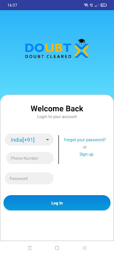 Android application DOUBTX screenshort