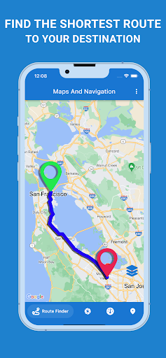 GPS Route Finder & Maps Screen 3