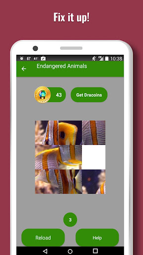 Screenshot of Endangered Animals Offline App