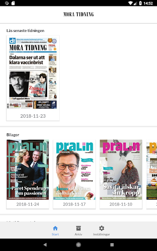Mora Tidning e-tidning Screen 3