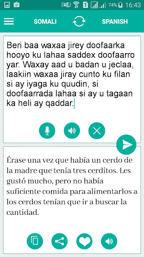 Somali Spanish Translator Screen 2