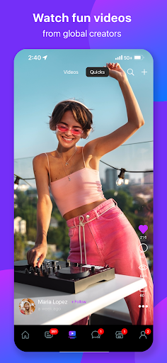 Android application Netbinc: Social, Videos, Chat screenshort