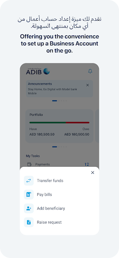 ADIB Direct - Business Screen 3