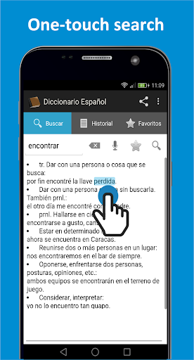 Android application Dictionary Spanish screenshort