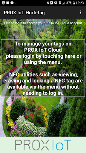 Android application PROX IOT Hort-tag screenshort