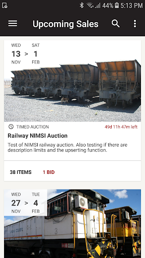 Android application Panabid screenshort